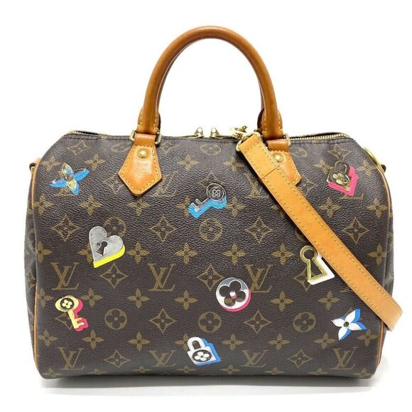 LOUIS VUITTON M44365 Monogram Love Lock Speedy30 Bandouliere 2WAY Hand Bag - Picture 1 of 13